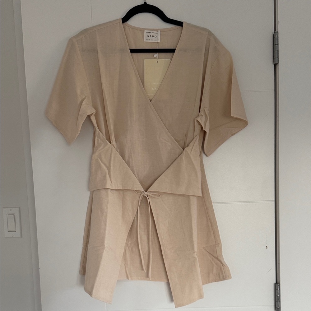 Sabo Skirt Beige Wrap Dress